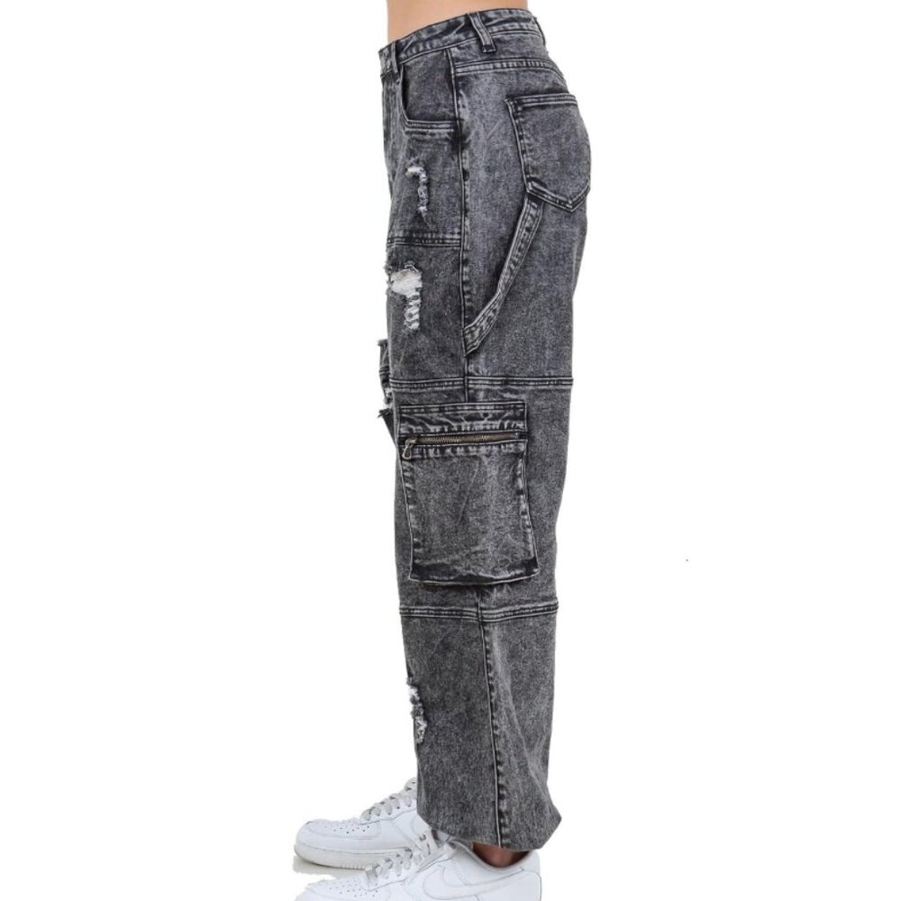 Twin Sisters Basalt Distressed Cargo Pants Designed in Los Angeles - Picture 4 of 4